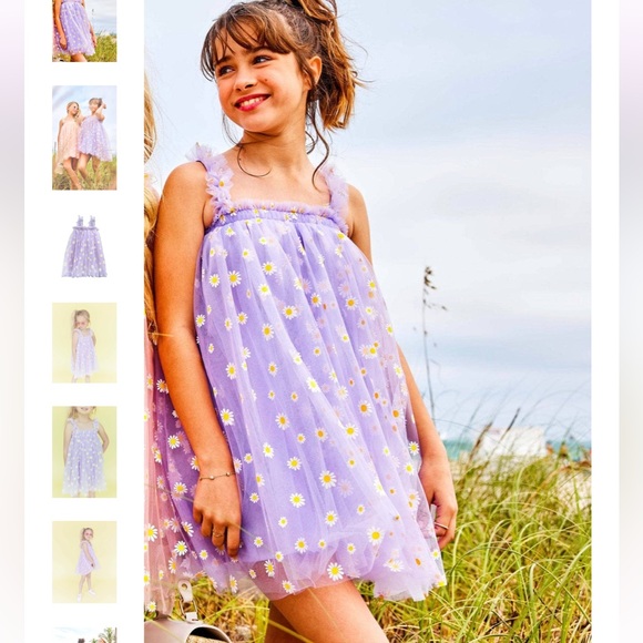 Lola and the boys daisy lavender dress size 8 - Picture 1 of 5